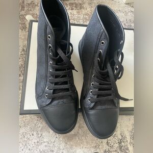 Men’s Gucci sneakers black high us 8